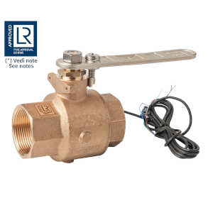 ART. 28902 VANNE À BILLE EN BRONZE MASSIF F.F. "VITTORIA" AVEC BILLE EN POLYMÈRE ET CAPTEUR DE POSITION