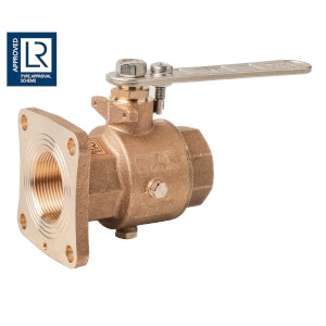 ART. 28220 ROBINET À BILLE BRONZE AVEC BRIDE CORPS PLEIN "VITTORIA" AVEC BILLE BRONZE