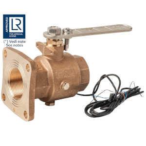 ART. 28922 CORPS BRIDÉ EN BRONZE MASSIF ROBINET À BILLE F.F. "VITTORIA" AVEC BILLE EN POLYMÈRE ET CAPTEUR DE POSITION