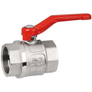 VANNE À BILLE À PASSAGE INTÉGRAL EN ACIER PEINT AVEC POIGNÉE