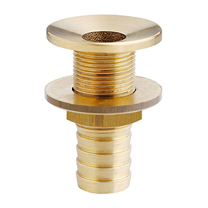 SORTIE DE COQUE EN LAITON RÉSISTANT À LA CORROSION AVEC TÊTE À INCLINAISON INVERSÉE ET QUEUE DE TUYAU