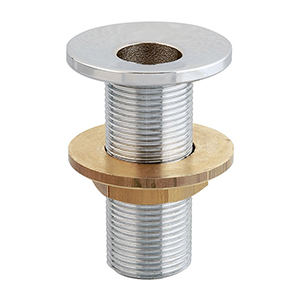 SORTIE DE COQUE TRAVERSANTE CHROMÉE AVEC TÊTE À INCLINAISON INVERSÉE