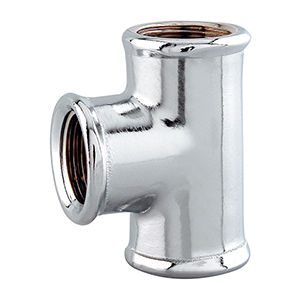 RACCORD EN T CHROMÉ F.F.F.