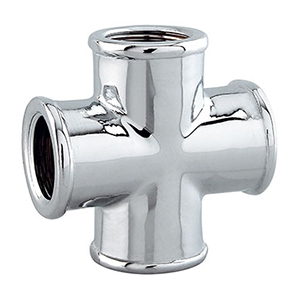 RACCORD EN CROIX PLAQUÉ CHROME
