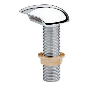 TUYAU D'AIR ELLIPTIQUE CHROMÉ AVEC GRILLE ANTIDÉFLAGRANTE EN ACIER INOXYDABLE